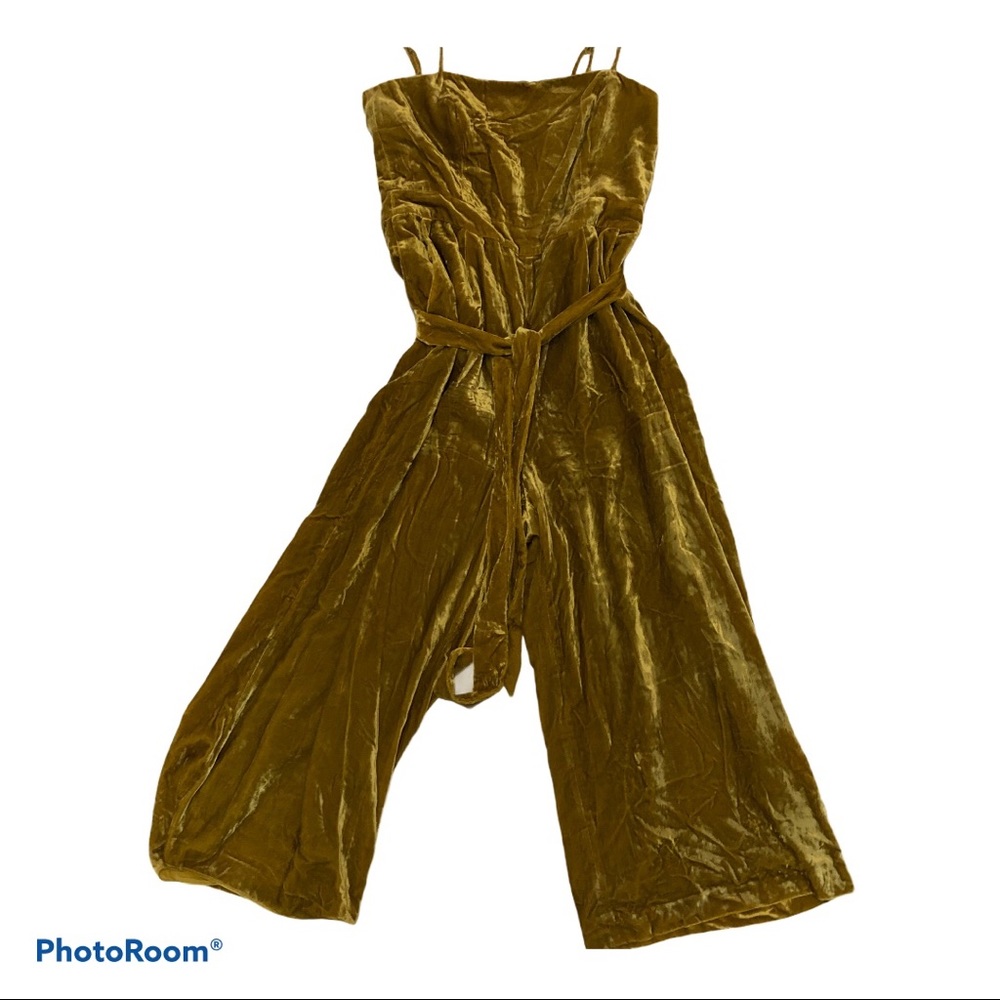 JCrew Velvet Jumpsuit with Tie - Picture 6 of 8